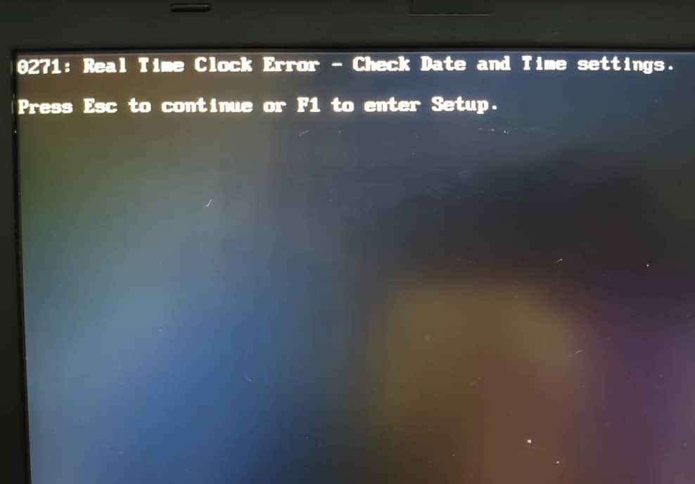 Real Time Clock Error